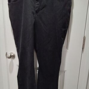 Riders By Lee Plus Size 16W Black Mid Rise Straight Leg Denim Blue Jeans